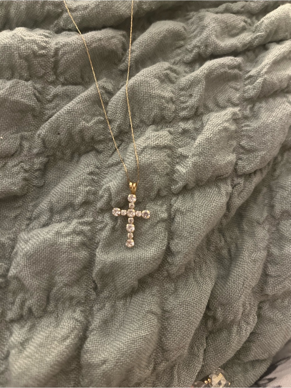 14k gold cross necklace